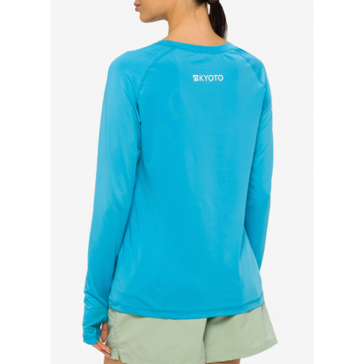 Гидромайка (лайкра) женская KYOTO MEAGAN LS RASHGUARD 2023 TEAL Гидромайка (лайкра) женская KYOTO MEAGAN LS RASHGUARD 2023 TEAL
