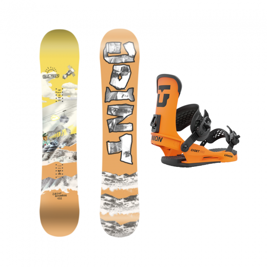 Детский сноуборд комплект JOINT BIG MESS и крепления UNION CADET PRO 2022