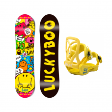 Детский сноуборд комплект LUCKYBOO PLAYGROUND + DRAKE LF 2022