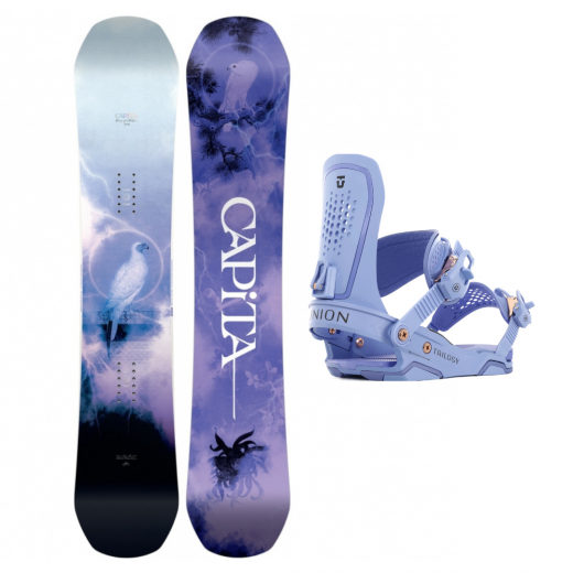 Женский сноуборд комплект CAPITA BIRDS OF A FEATHER + UNION TRILOGY 2024