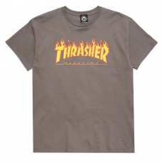 Футболка THRASHER FLAME LOGO 2024 CHARCOAL GREY