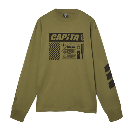 Лонгслив CAPiTA MENTAL LONG SLEEVE TEE 2025 OLIVE Лонгслив CAPiTA MENTAL LONG SLEEVE TEE 2025 OLIVE