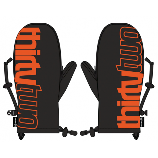 Варежки THIRTY TWO  CORP MITT 2023 BLACK/ORANGE Варежки THIRTY TWO  CORP MITT 2023 BLACK/ORANGE