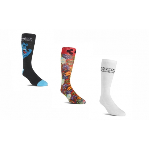 Термоноски (упаковка из 3 пар) SANTA CRUZ CREW 3-PACK 2023 Термоноски (упаковка из 3 пар) SANTA CRUZ CREW 3-PACK 2023