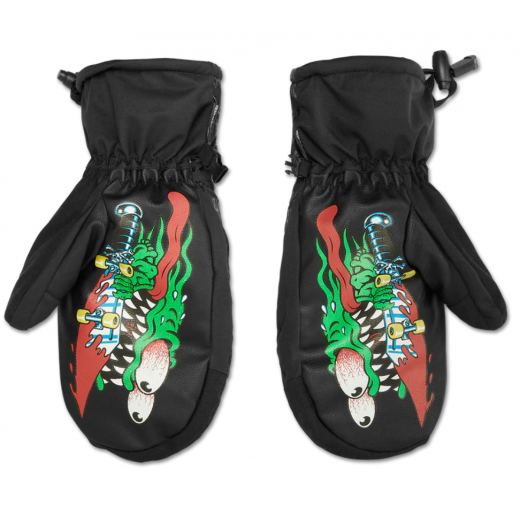 Варежки THIRTY TWO  SANTA CRUZ MITT 2023 BLACK Варежки THIRTY TWO  SANTA CRUZ MITT 2023 BLACK