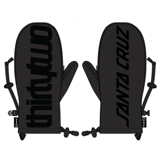 Варежки THIRTY TWO  SANTA CRUZ MITT 2023 BLACK/BLUE Варежки THIRTY TWO  SANTA CRUZ MITT 2023 BLACK/BLUE