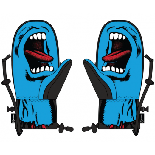 Варежки THIRTY TWO  SANTA CRUZ MITT 2023 BLACK/BLUE Варежки THIRTY TWO  SANTA CRUZ MITT 2023 BLACK/BLUE