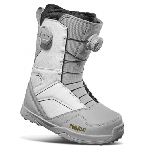 Женские ботинки для сноуборда THIRTY TWO STW DOUBLE BOA GREY/WHITE 2023 Женские ботинки для сноуборда THIRTY TWO STW DOUBLE BOA GREY/WHITE 2023