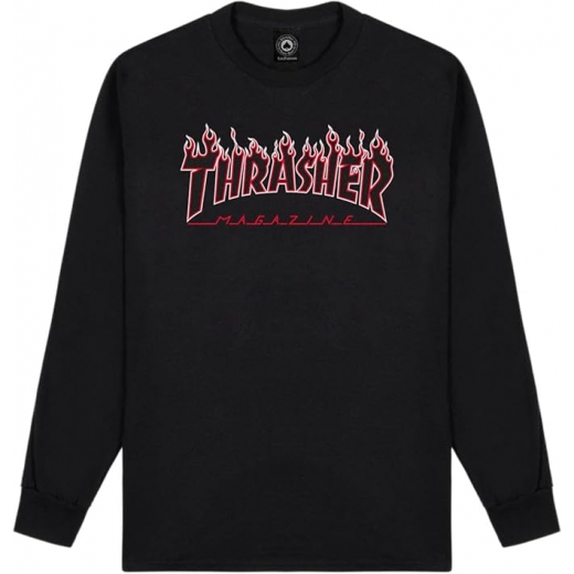 Лонгслив THRASHER Flame Long Sleeve T-Shirt 2024 Лонгслив THRASHER Flame Long Sleeve T-Shirt 2024