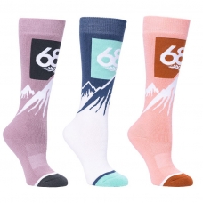 Женские термоноски 686 Snow Caps Sock (3-pack) Assorted Женские термоноски 686 Snow Caps Sock (3-pack) Assorted
