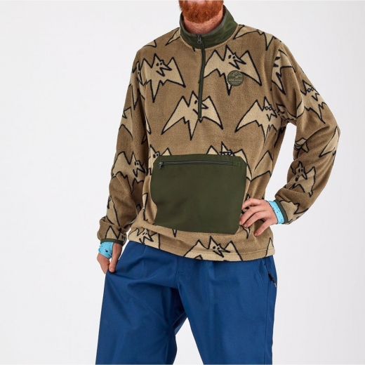 Толстовка AIRBLASTER FLEECE HALF ZIP 2025 TAN BIG TERRY Толстовка AIRBLASTER FLEECE HALF ZIP 2025 TAN BIG TERRY