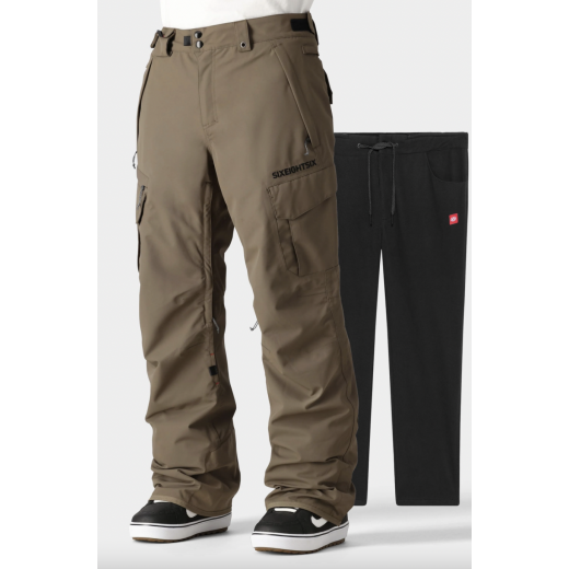 Штаны 686 MENS SMARTY 3-IN-1 CARGO PANT 2025 TOBACCO Штаны 686 MENS SMARTY 3-IN-1 CARGO PANT 2025 TOBACCO