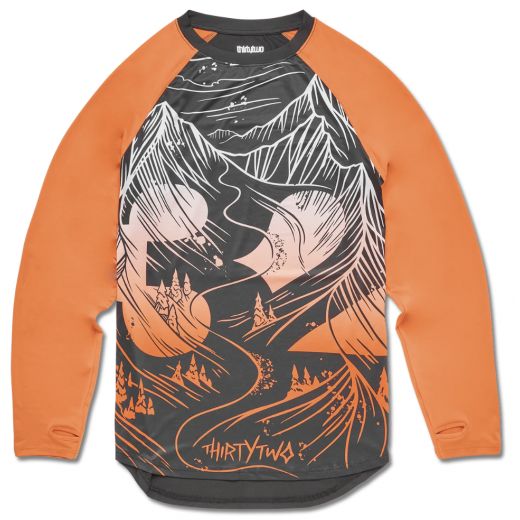 Термобельё (лонгслив) THIRTYTWO RIDELITE ORANGE SHIRT