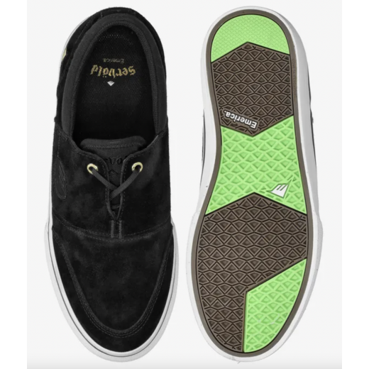 Кеды EMERICA SERVOLD BLACK/WHITE/GOLD 2024 Кеды EMERICA SERVOLD BLACK/WHITE/GOLD 2024