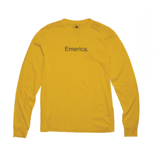 Лонгслив EMERICA CRAFTED LS TEE 2023 GOLD Лонгслив EMERICA CRAFTED LS TEE 2023 GOLD