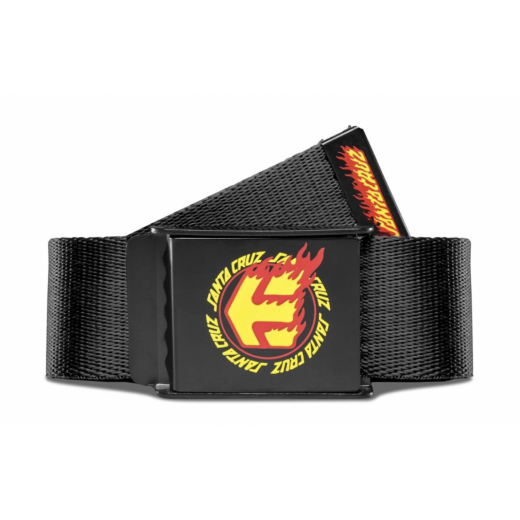 Ремень ETNIES x SANTA CRUZ FLAME BELT BLACK 2025 Ремень ETNIES x SANTA CRUZ FLAME BELT BLACK 2025