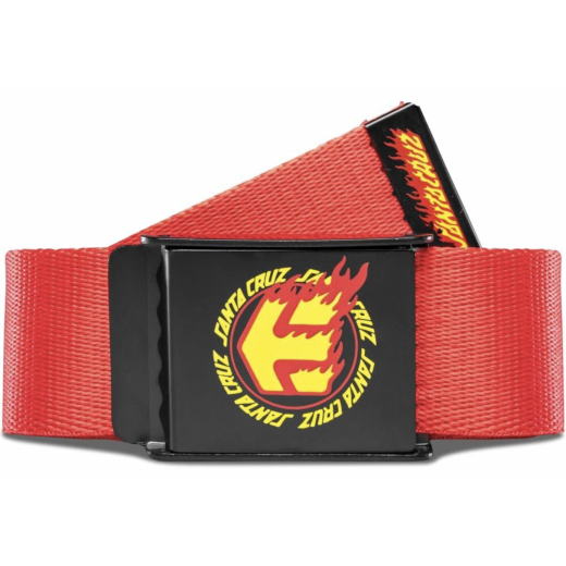 Ремень ETNIES x SANTA CRUZ FLAME BELT RED 2025 Ремень ETNIES x SANTA CRUZ FLAME BELT RED 2025