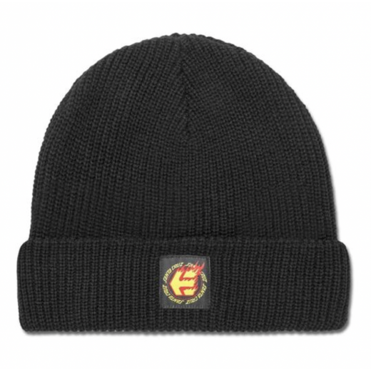 Шапка ETNIES x SANTA CRUZ FLAME BEANIE BLACK 2025 Шапка ETNIES x SANTA CRUZ FLAME BEANIE BLACK 2025