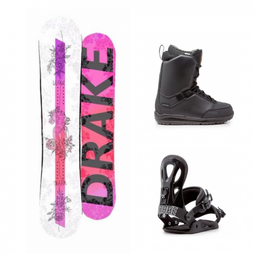 Женский сноуборд комплект DRAKE CHARM + DRAKE GT