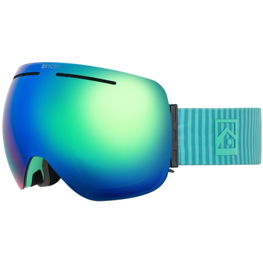 Маска для сноуборда KYOTO BURNS MARINE GREEN/STELLAR CHROME 2024