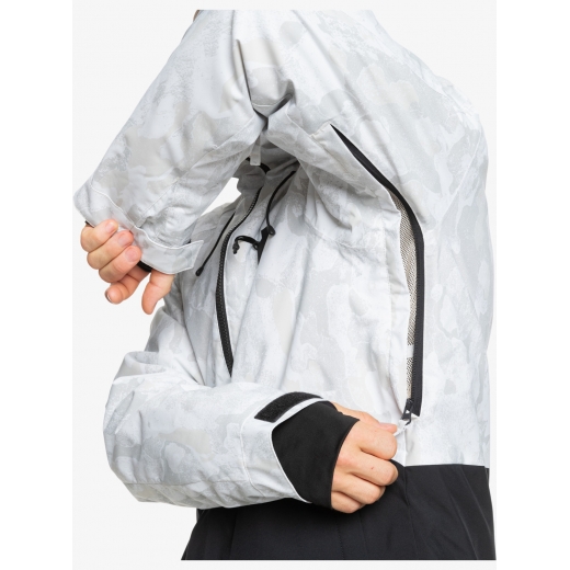 Куртка QUIKSILVER MISSION PRINTED BLOCK 2025 WHITE Куртка QUIKSILVER MISSION PRINTED BLOCK 2025 WHITE
