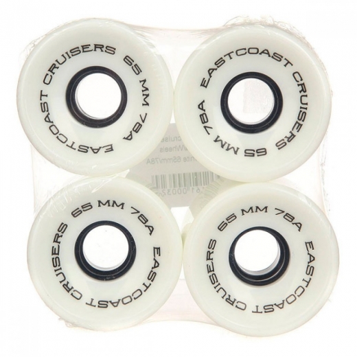 Комплект колёс для круизера EASTCOAST SHELBY WHITE 65 MM 78A Комплект колёс для круизера EASTCOAST SHELBY WHITE 65 MM 78A