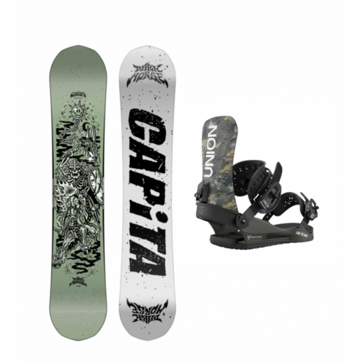 Сноуборд комплект CAPITA DARK HORSE + UNION STR CAMO 2026