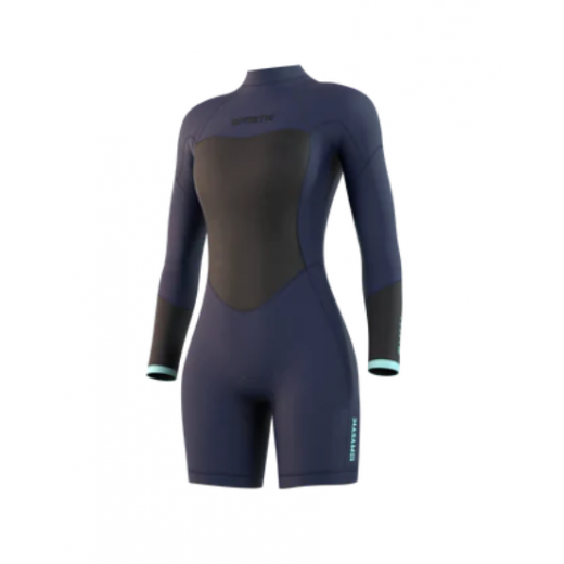Женский гидрокостюм MYSTIC 2023 Brand Longarm Shorty 3/2mm Bzip Flatlock Night Blue Женский гидрокостюм MYSTIC 2023 Brand Longarm Shorty 3/2mm Bzip Flatlock Night Blue