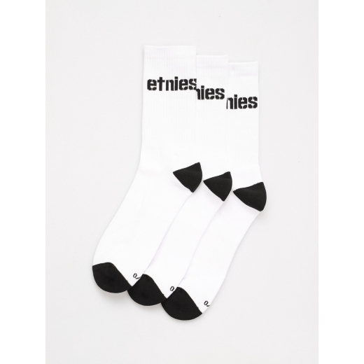 Носки Etnies Stencil Icon Sock 3-Pack WHITE