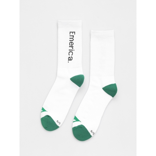 Носки EMERICA PURE CREW WHITE/GREEN