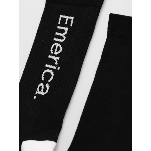 Носки EMERICA PURE CREW BLACK/WHITE