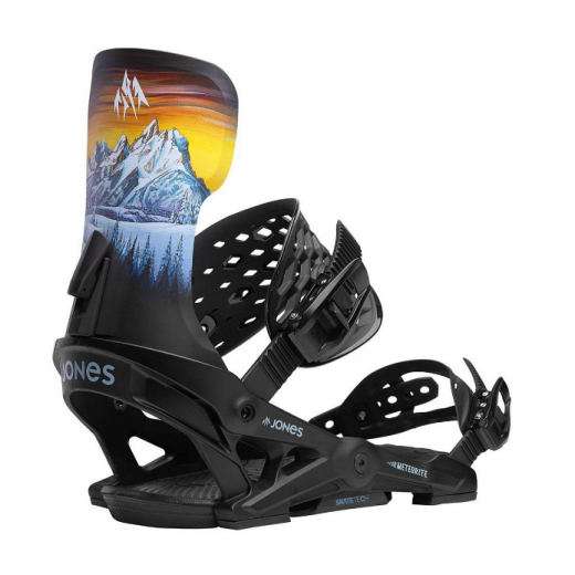 Крепления JONES METEORITE SNOWBOARD BINDING 2024 BLACK/ART Крепления JONES METEORITE SNOWBOARD BINDING 2024 BLACK/ART