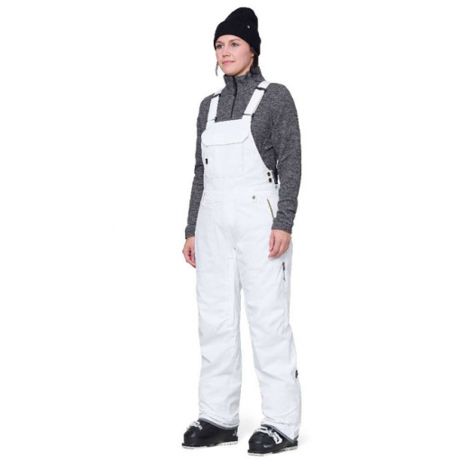 Женский полукомбинезон 686 BLACK MAGIC INSULATED BIB 2024 WHITE GEO JACQUARD Женский полукомбинезон 686 BLACK MAGIC INSULATED BIB 2024 WHITE GEO JACQUARD