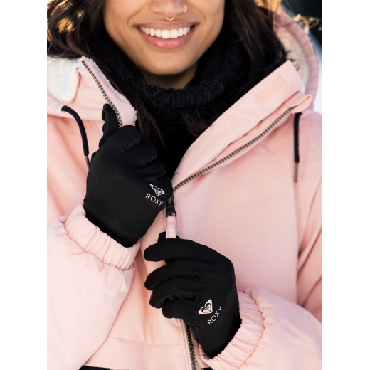 Женские перчатки ROXY HydroSmart Snowboard/Ski Glove Liner 2025 BLACK Женские перчатки ROXY HydroSmart Snowboard/Ski Glove Liner 2025 BLACK