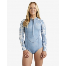 Гидрокостюм BILLABONG 2/2mm Salty Dayz Natural FZ LS 2025 Blue Shadow