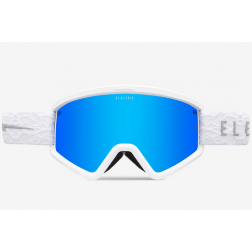 Маска ELECTRIC HEX (MATTE WHITE NURON/BLUE CHROME) 2024 Маска ELECTRIC HEX (MATTE WHITE NURON/BLUE CHROME) 2024