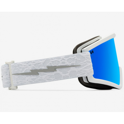 Маска ELECTRIC HEX (MATTE WHITE NURON/BLUE CHROME) 2024 Маска ELECTRIC HEX (MATTE WHITE NURON/BLUE CHROME) 2024